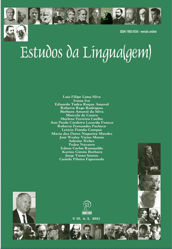 					Visualizar v. 19 n. 3 (2021): Estudos da Língua(gem) -ISSN: 1982-0534
				