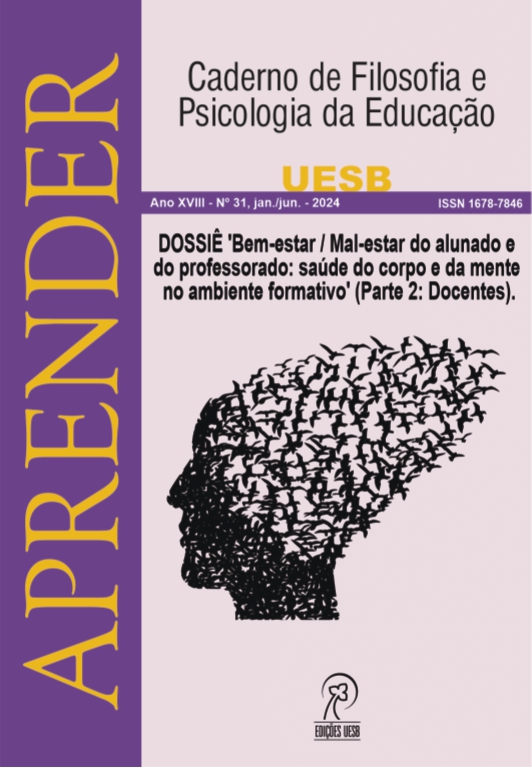 					Visualizar n. 31 (2024): Dossiê 'Bem-estar / Mal-estar do alunado e do professorado: saúde do corpo e da mente no ambiente formativo' - parte 2 - Docentes
				