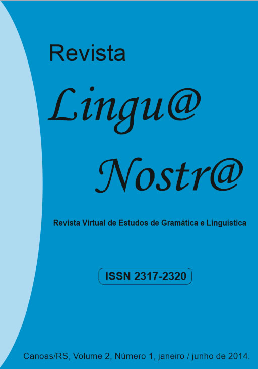 					Visualizar v. 2 n. 1 (2014): 2º Edição da Revista Lingu@ Nostr@
				