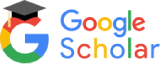 Logotipo do Google Scholar com link externo para exibir a página da Revista no indexador